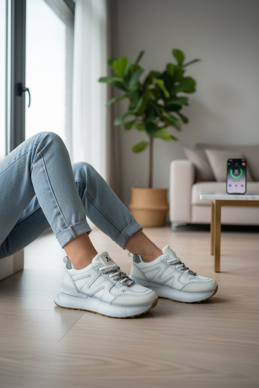 Adidasi dama casual albi&gri R01