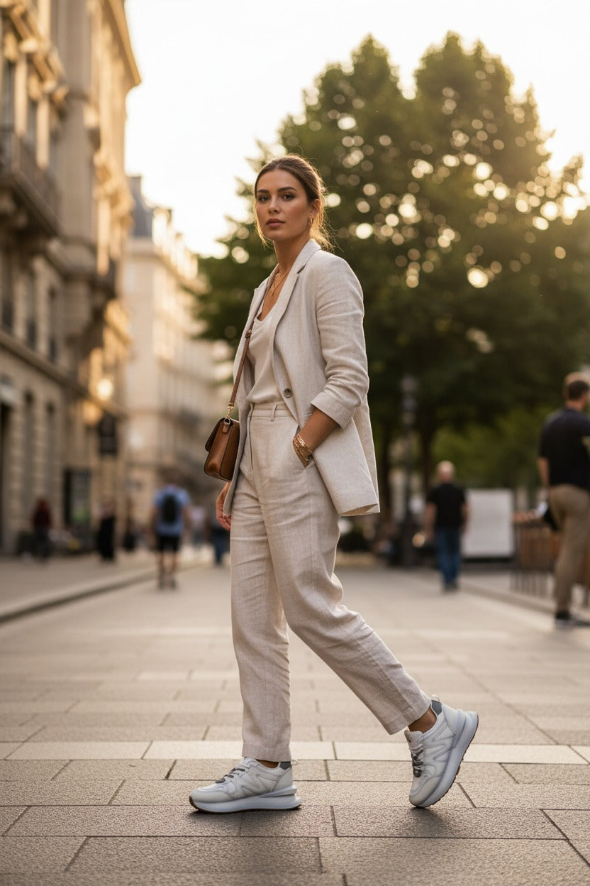 Adidasi dama casual albi&gri R01