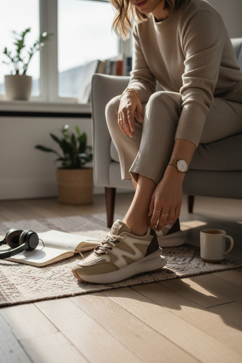 Adidasi dama casual bej si maro R01