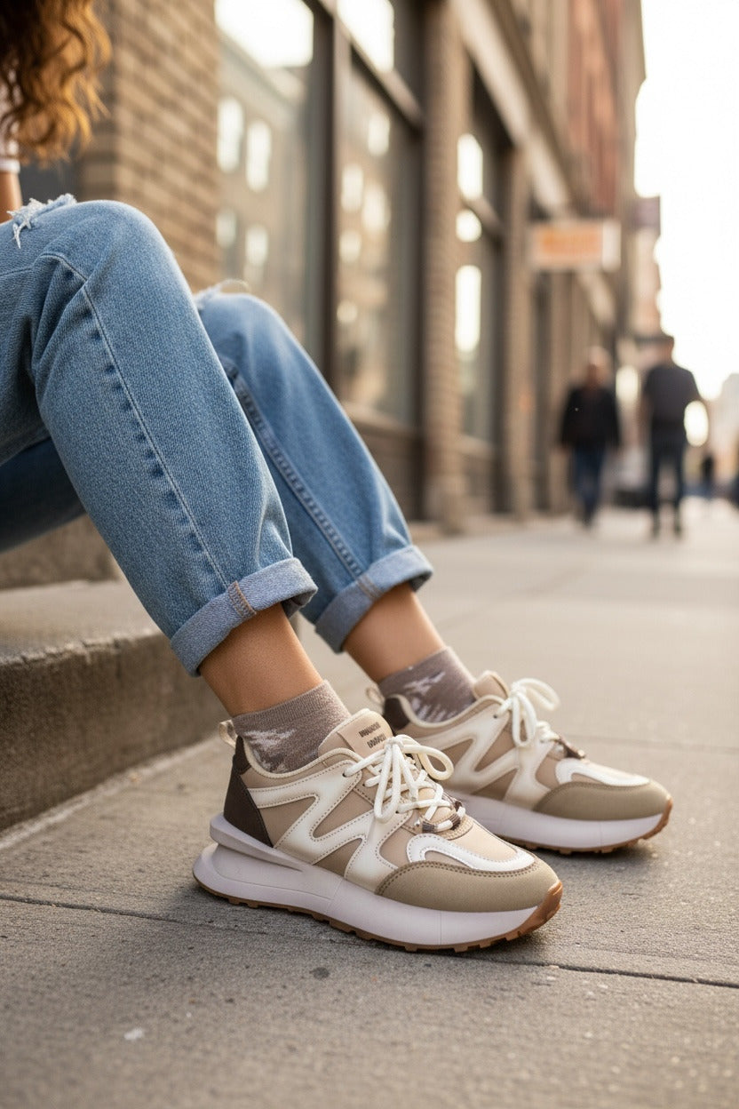 Adidasi dama casual bej si maro R01