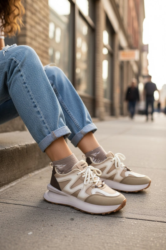 Adidasi dama casual bej si maro R01