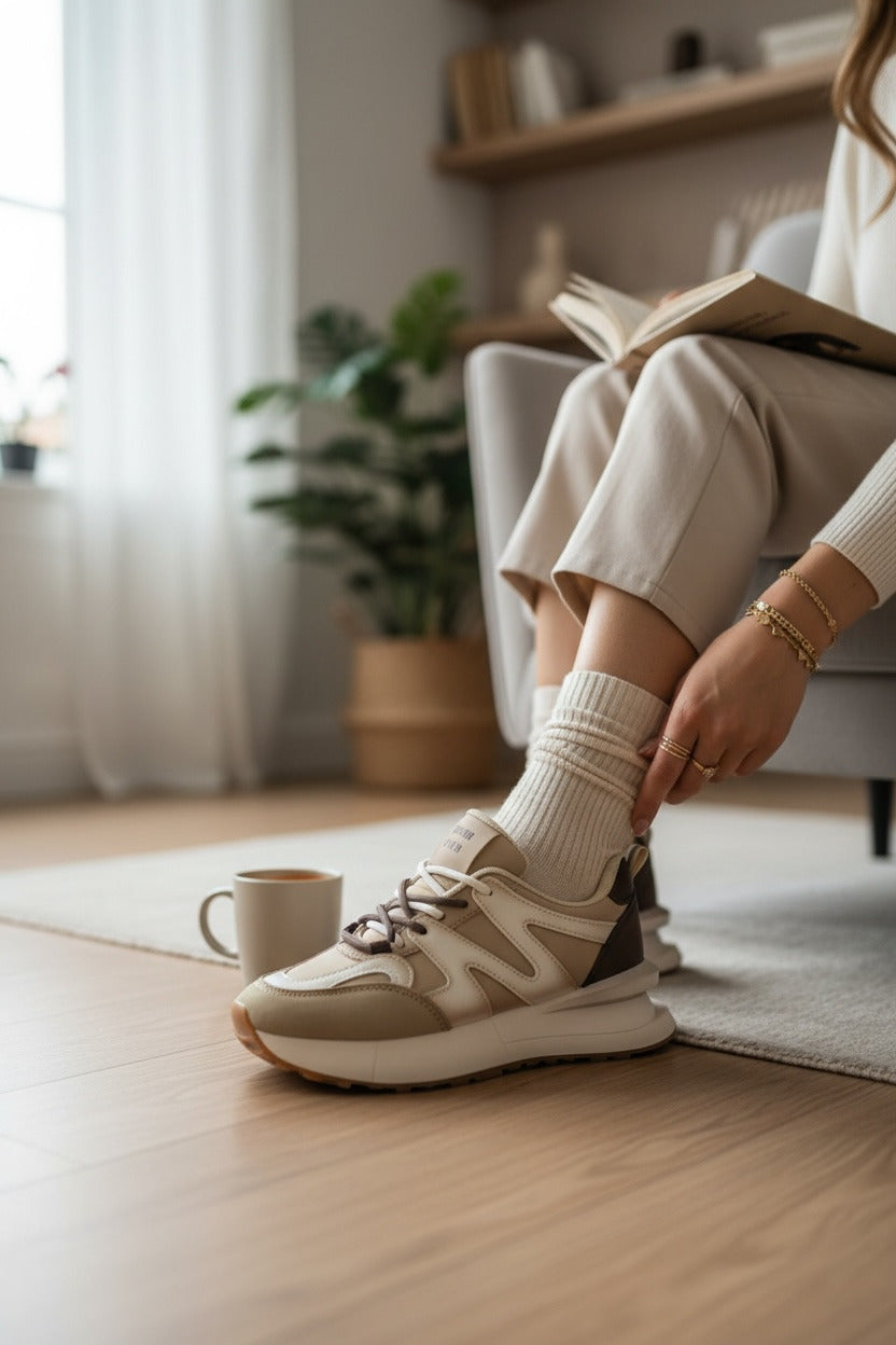 Adidasi dama casual bej si maro R01