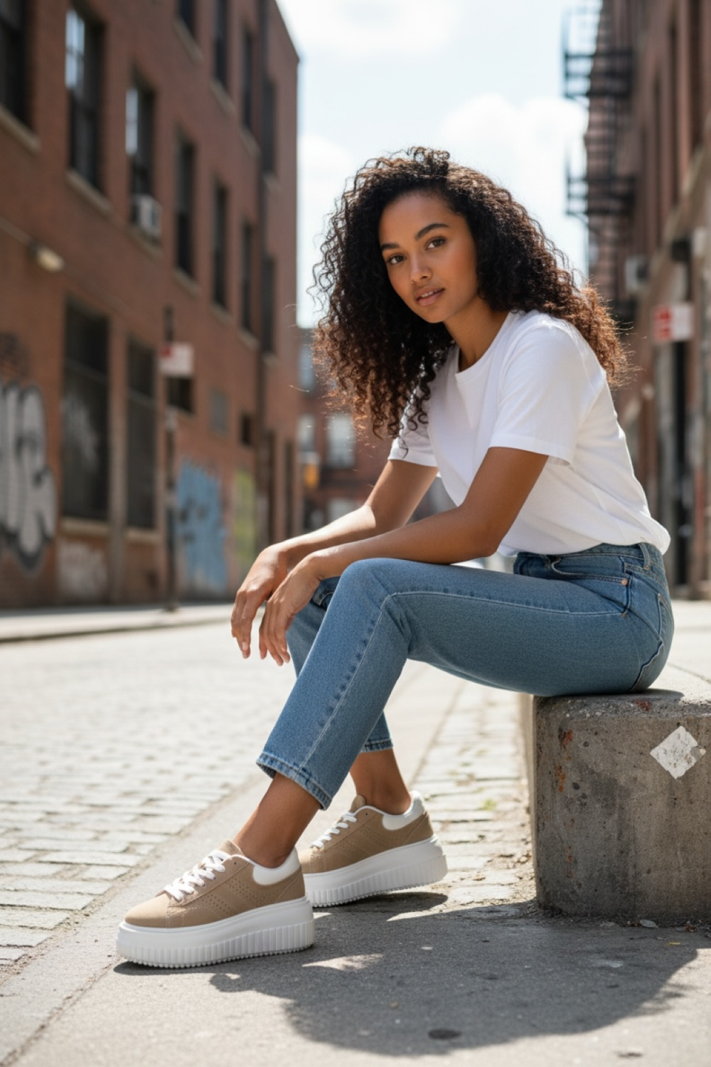 Adidasi dama casual albi ZH12