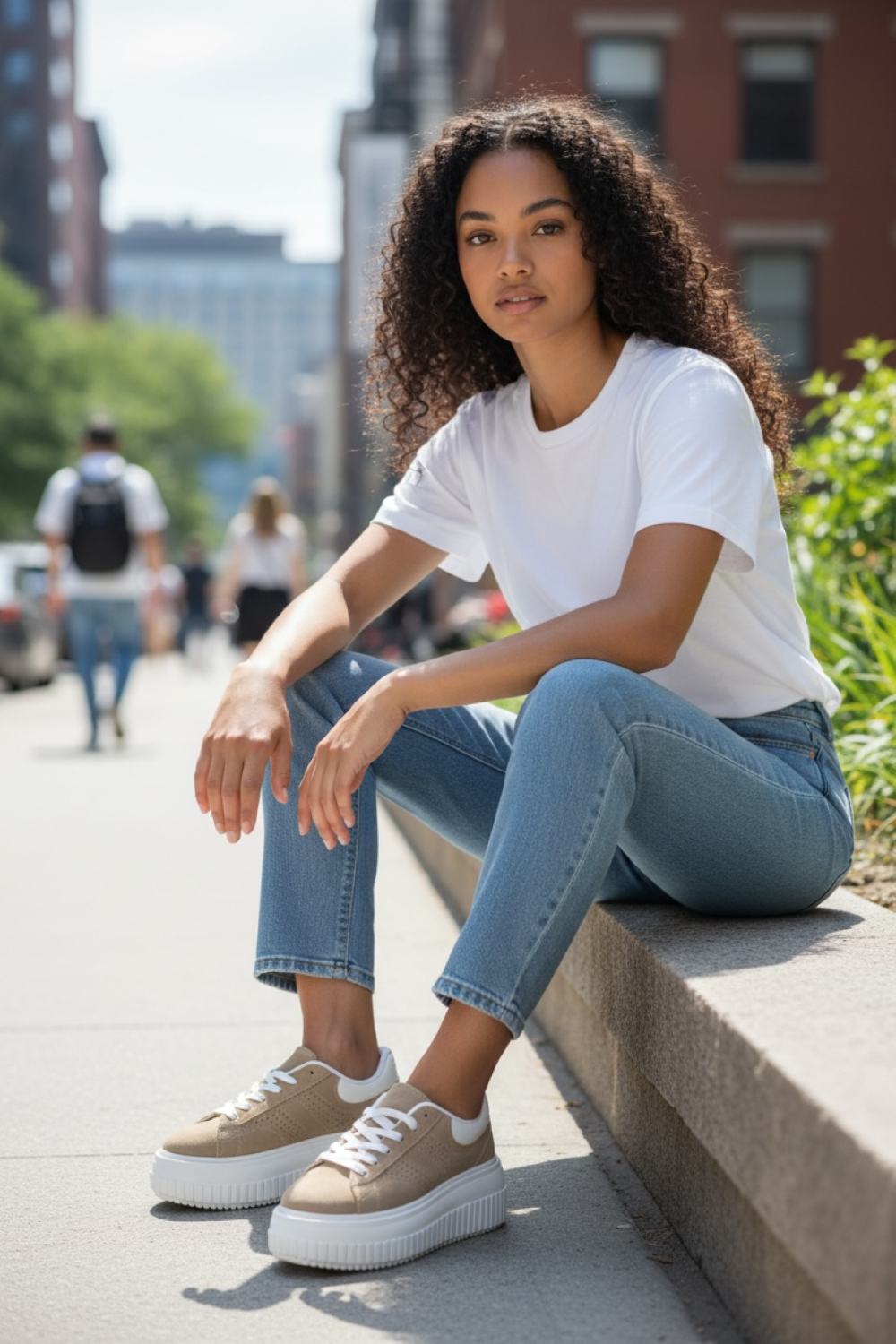 Adidasi dama casual albi ZH12