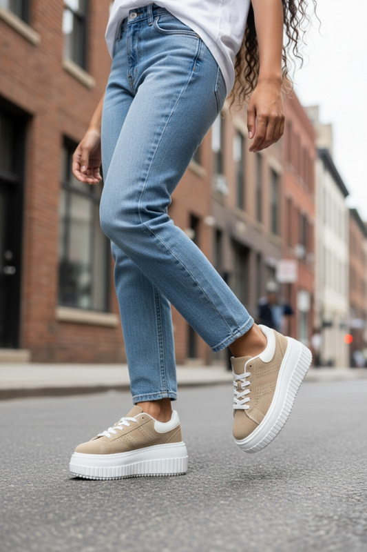 Adidasi dama casual albi ZH12