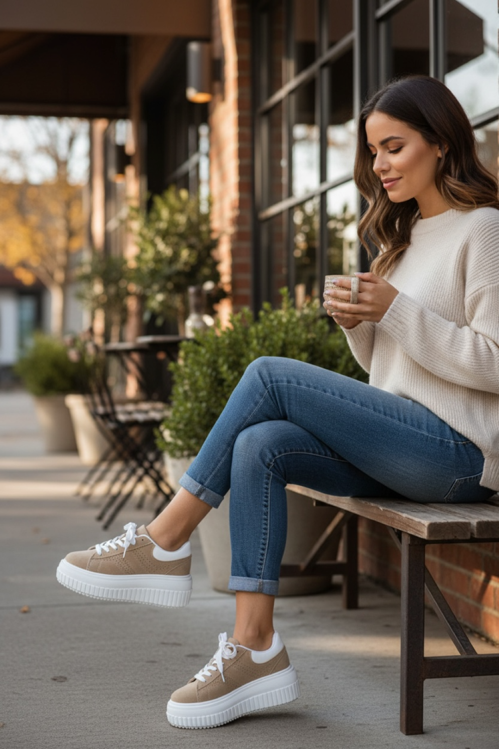 Adidasi dama casual albi ZH12