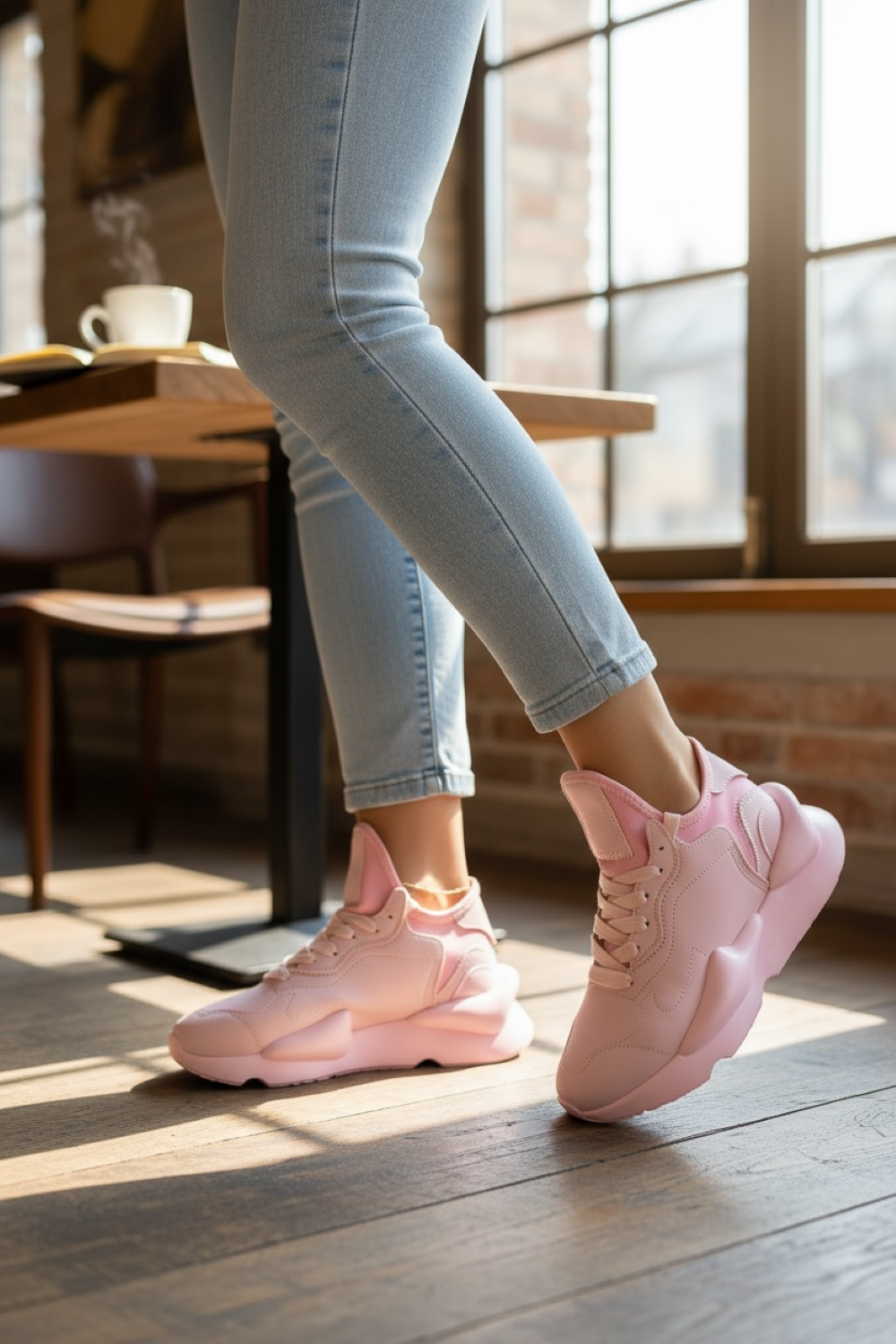 Adidasi dama casual, inalti, roz H9