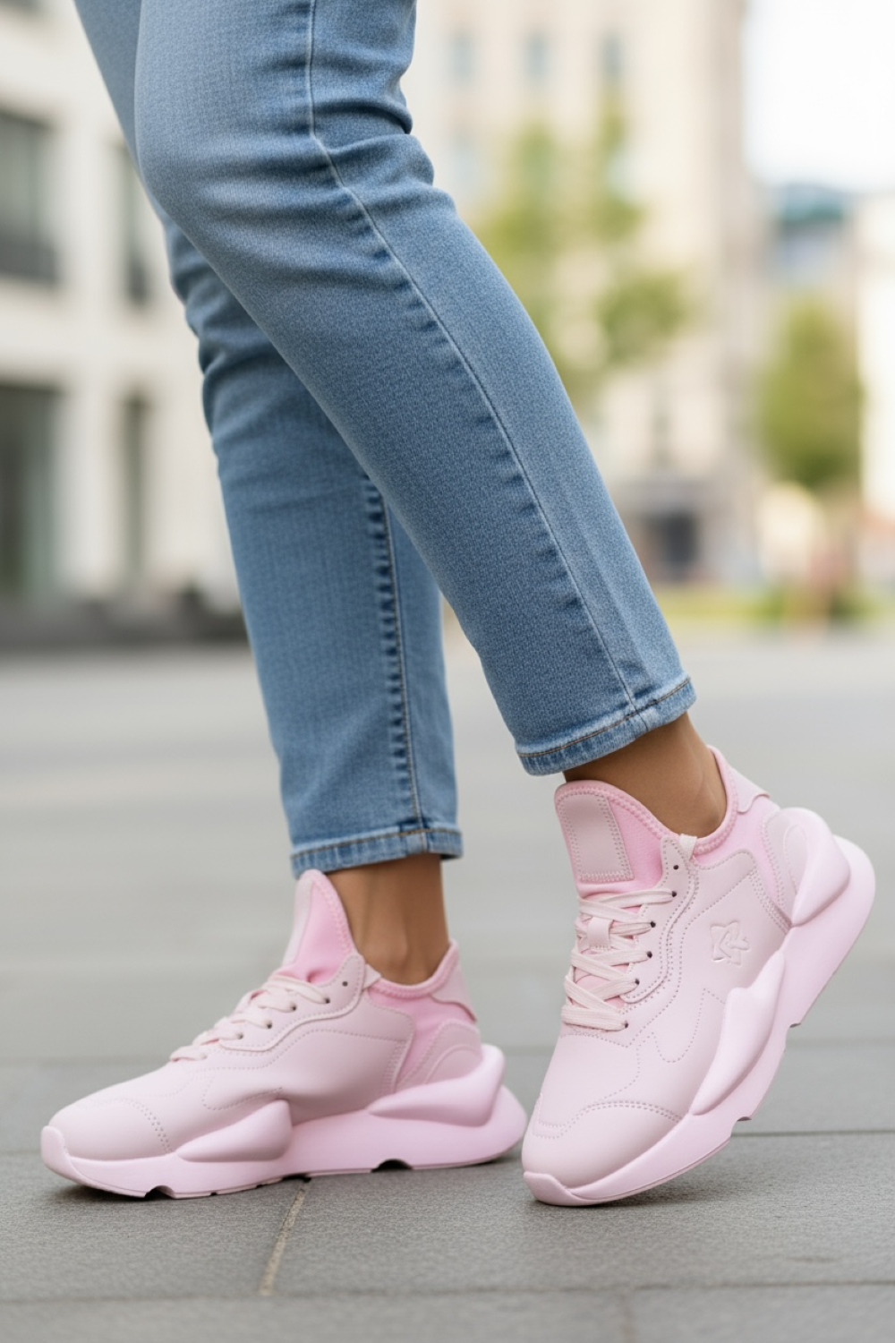 Adidasi dama casual, inalti, roz H9