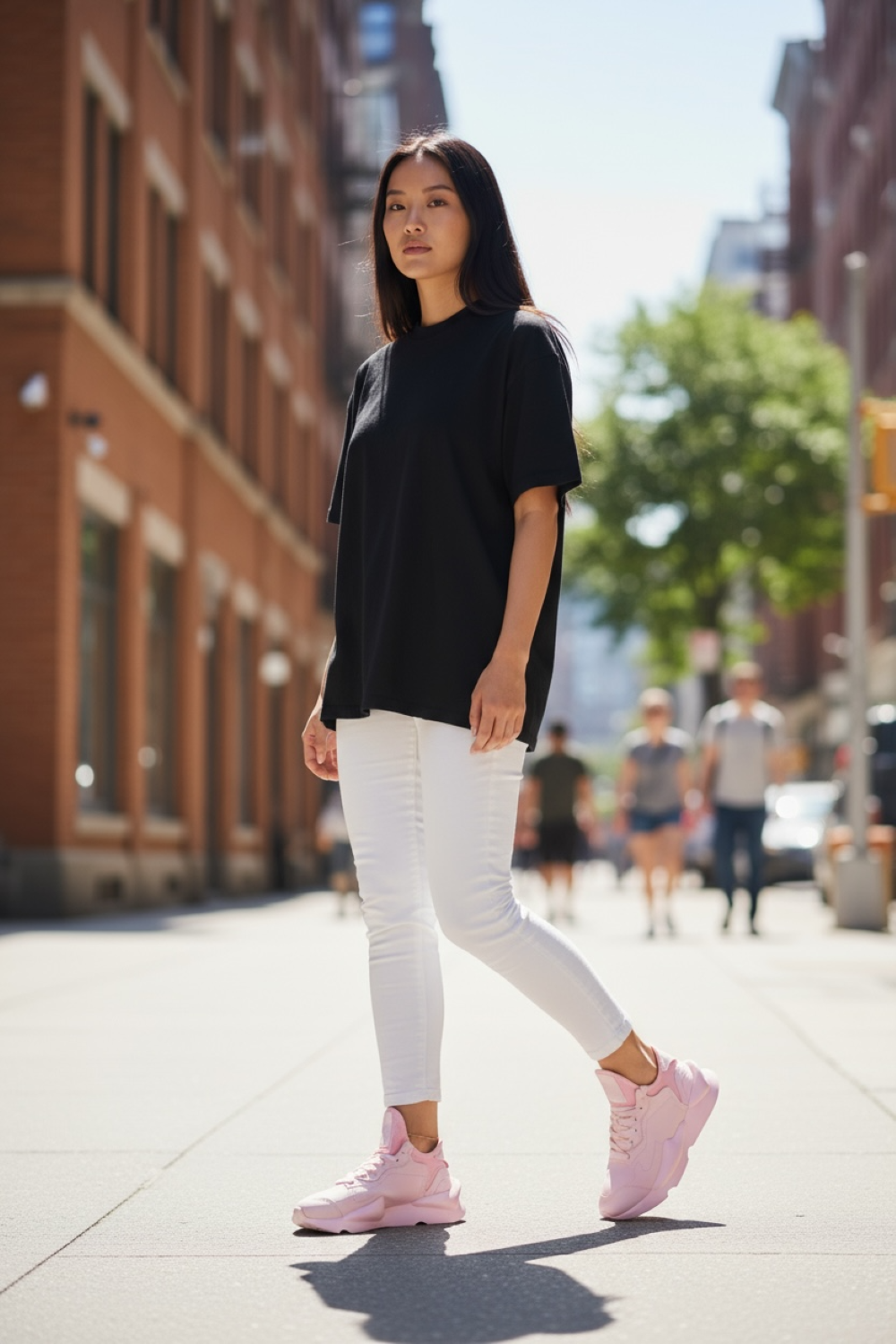 Adidasi dama casual, inalti, roz H9